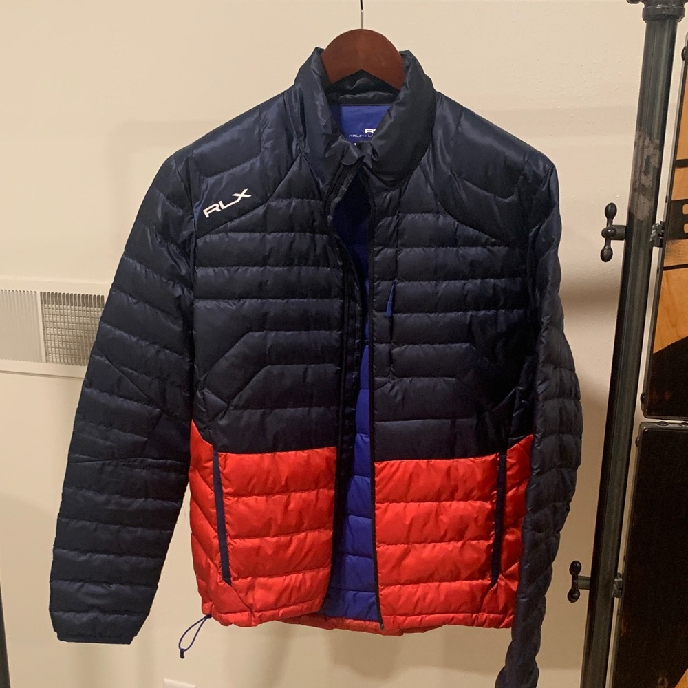 Polo by Ralph Lauren Navy and Red Puffer Jacket